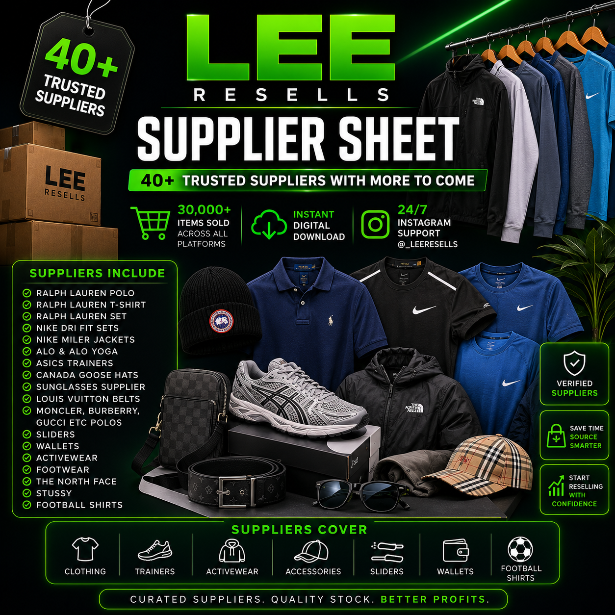 LEE RESELLS SUPPLIER SHEET